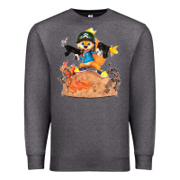Charcoal Heather conker the squirrel, bad, video game, game, green, squirel Premium Sweatshirt - linhVisuals