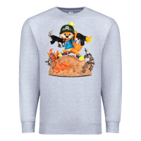 Heather Grey conker the squirrel, bad, video game, game, green, squirel Premium Sweatshirt - linhVisuals