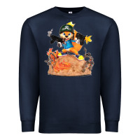 Navy conker the squirrel, bad, video game, game, green, squirel Premium Sweatshirt - linhVisuals