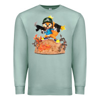 Seafoam conker the squirrel, bad, video game, game, green, squirel Premium Sweatshirt - linhVisuals