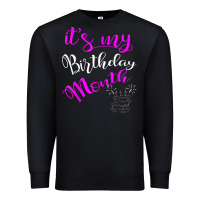 Black it's my birthday month party Premium Sweatshirt - linhVisuals