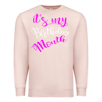 Pale Pink it's my birthday month party Premium Sweatshirt - linhVisuals