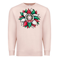 Pale Pink sunflower i̇talian flag Premium Sweatshirt - JahusDesignShop