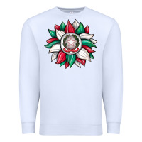 White sunflower i̇talian flag Premium Sweatshirt - JahusDesignShop