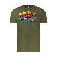 Vintage Olive Normalize our differences Autism Vintage Tee - FaDigitalArtStudio