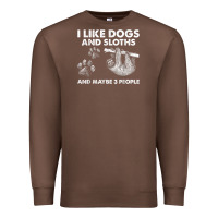 Chestnut i like dogs and sloths and maybe 3 people funny animals Premium Sweatshirt - linhVisuals