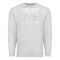 Dove Grey i like dogs and sloths and maybe 3 people funny animals Premium Sweatshirt - linhVisuals