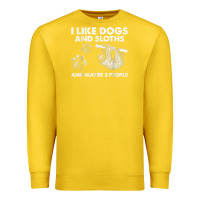 Lemon i like dogs and sloths and maybe 3 people funny animals Premium Sweatshirt - linhVisuals