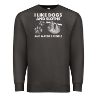 Smoke i like dogs and sloths and maybe 3 people funny animals Premium Sweatshirt - linhVisuals