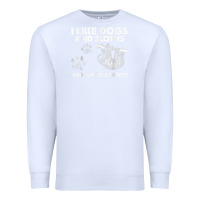 White i like dogs and sloths and maybe 3 people funny animals Premium Sweatshirt - linhVisuals