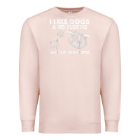 Pale Pink i like dogs and sloths and maybe 3 people funny animals Premium Sweatshirt - linhVisuals