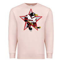 Pale Pink red penguin 1990's russian Premium Sweatshirt - linhVisuals