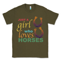 Army Green Just a Girl Who Loves Horses Classic Tee - Bettercallsaul