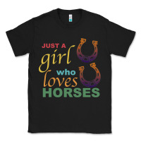 Black Just a Girl Who Loves Horses Classic Tee - Bettercallsaul