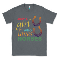 Charcoal Heather Just a Girl Who Loves Horses Classic Tee - Bettercallsaul