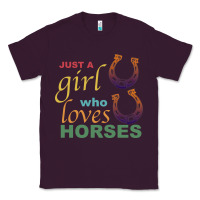 Plum Just a Girl Who Loves Horses Classic Tee - Bettercallsaul