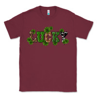 Burgundy st patricks day lucky shamrock Classic Tee - RanaPortraitStore