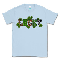 Dusty Blue st patricks day lucky shamrock Classic Tee - RanaPortraitStore
