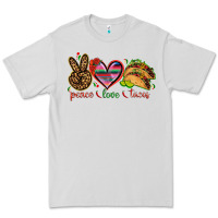 Dove Grey Peace love tacos Mexico Premium Tee - HowdyJamesFarm