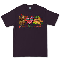Plum Peace love tacos Mexico Premium Tee - HowdyJamesFarm