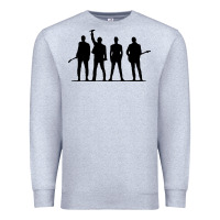 Heather Grey u2 silhouette the joshua tree tour poster Premium Sweatshirt - linhVisuals