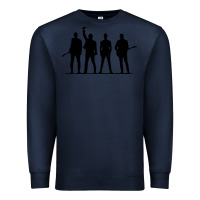 Navy u2 silhouette the joshua tree tour poster Premium Sweatshirt - linhVisuals