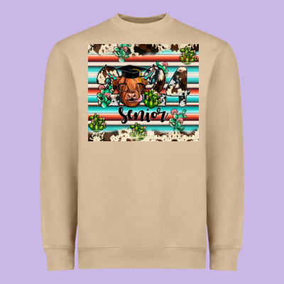 2024 Senior Cow Heavyweight Sweatshirt Designed By Jahusdesignshop