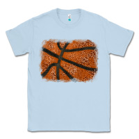 Dusty Blue Basketball leopard glitter background Classic Tee - HowdyJamesFarm