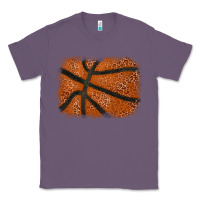 Lavender Basketball leopard glitter background Classic Tee - HowdyJamesFarm