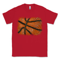 Red Basketball leopard glitter background Classic Tee - HowdyJamesFarm