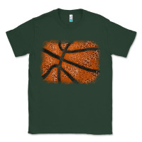 Sports Green Basketball leopard glitter background Classic Tee - HowdyJamesFarm