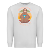 Dove Grey inhale coffee exhale love sloth namaste yoga lover Premium Sweatshirt - linhVisuals