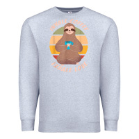 Heather Grey inhale coffee exhale love sloth namaste yoga lover Premium Sweatshirt - linhVisuals