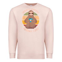 Pale Pink inhale coffee exhale love sloth namaste yoga lover Premium Sweatshirt - linhVisuals
