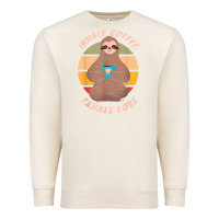 Sandshell inhale coffee exhale love sloth namaste yoga lover Premium Sweatshirt - linhVisuals