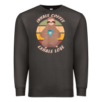 Smoke inhale coffee exhale love sloth namaste yoga lover Premium Sweatshirt - linhVisuals