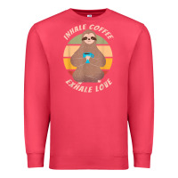 Cardinal inhale coffee exhale love sloth namaste yoga lover Premium Sweatshirt - linhVisuals