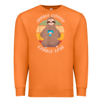 Carrot inhale coffee exhale love sloth namaste yoga lover Premium Sweatshirt - linhVisuals