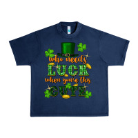 Navy who needs luck when you're this cute Urban Heavy Tee - FaDigitalArtStudio
