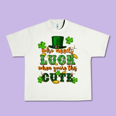 Who Needs Luck When You're This Cute Urban Heavy Tee Designed By Fadigitalartstudio