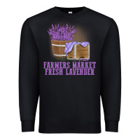 Black Farmers Market Fresh Lavender Premium Sweatshirt - linhVisuals
