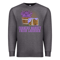 Charcoal Heather Farmers Market Fresh Lavender Premium Sweatshirt - linhVisuals