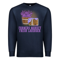 Navy Farmers Market Fresh Lavender Premium Sweatshirt - linhVisuals