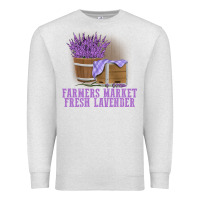 Oatmeal Heather Farmers Market Fresh Lavender Premium Sweatshirt - linhVisuals