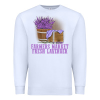 White Farmers Market Fresh Lavender Premium Sweatshirt - linhVisuals