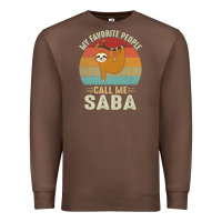 Chestnut mens my favorite people call me saba cute sloth lover grandpa premium Premium Sweatshirt - linhVisuals