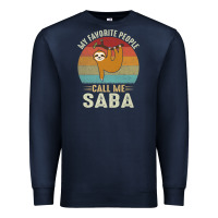 Navy mens my favorite people call me saba cute sloth lover grandpa premium Premium Sweatshirt - linhVisuals