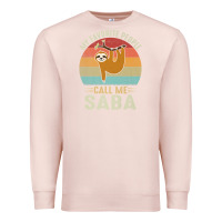 Pale Pink mens my favorite people call me saba cute sloth lover grandpa premium Premium Sweatshirt - linhVisuals