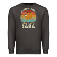 Smoke mens my favorite people call me saba cute sloth lover grandpa premium Premium Sweatshirt - linhVisuals