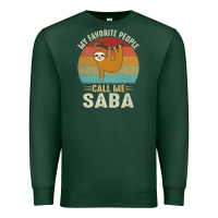 Sports Green mens my favorite people call me saba cute sloth lover grandpa premium Premium Sweatshirt - linhVisuals